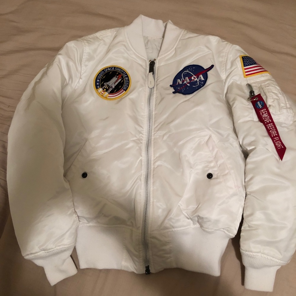 Alpha industries white nasa jacket